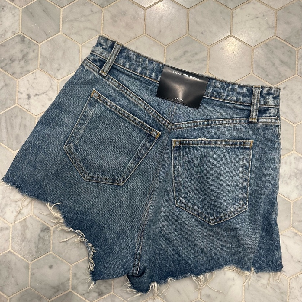 Alexander Wang Bite High Rise Logo Shorts